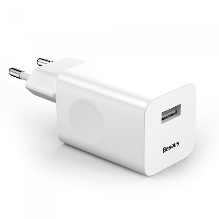 Сетевое зарядное устройство Baseus Charging Quick Charger EU 2.1A белое
