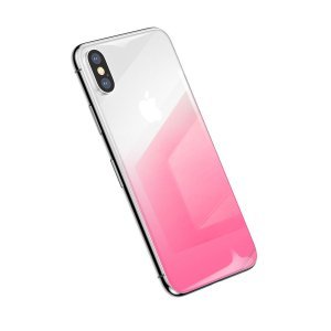 Захисне скло Baseus Coloring рожеве для iPhone X/XS