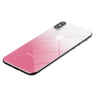 Захисне скло Baseus Coloring рожеве для iPhone X/XS