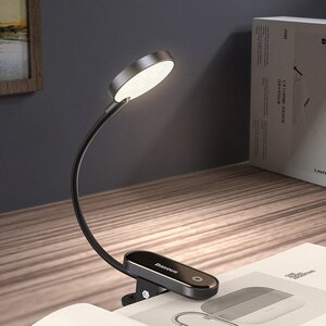 Лампа Baseus Comfort Reading Mini Clip Lamp (DGRAD-0G) темно-серая