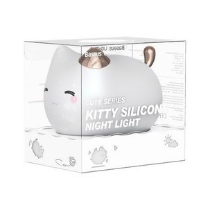 Ночник Baseus Cute Series Kitty Silicone Night Light белый