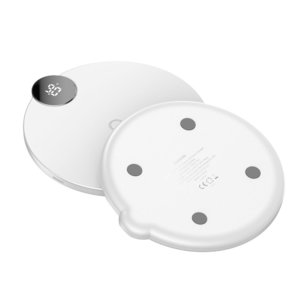 Беспроводное зарядное устройство Baseus Digital LED Display Wireless Charger белое