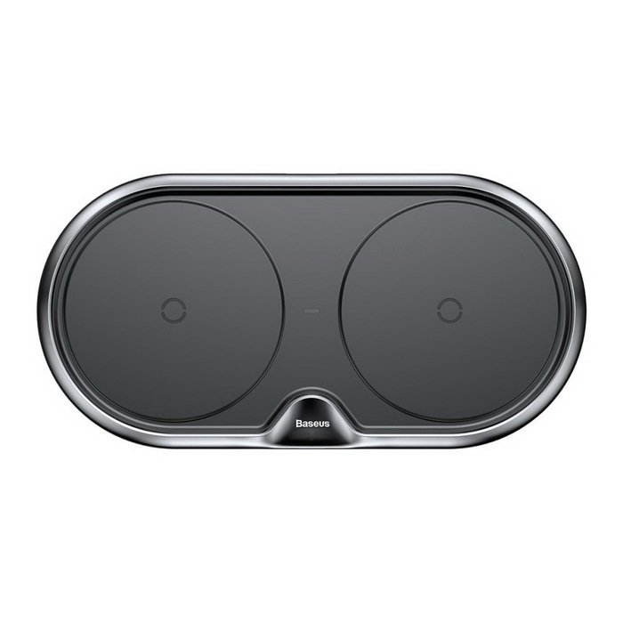 Беспроводное зарядное устройство Baseus Dual Wireless Charger (с QC 3.0 сетевым ЗУ и кабелем в комплекте) черное Беспроводное зарядное устройство Baseus Dual Wireless Charger (с QC 3.0 сетевым ЗУ и кабелем в комплекте) черное