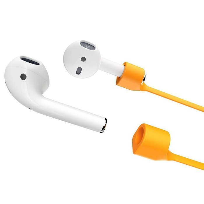 Шнур-фиксатор Baseus Strap оранжевый для наушников Apple AirPods