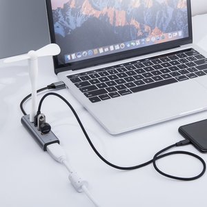 Переходник Baseus Enjoy series Type-C to USB3.0*4+HDMI HD Intelligent HUB серый