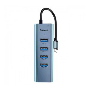 Переходник Baseus Enjoy series Type-C to USB 3.0 * 4 + PD HUB серый