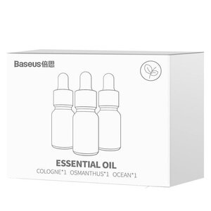 Ароматизатор Baseus Essential Oil (Cologne*1, Osmanthus*1, Ocean*1) (CRJY01-01) черный