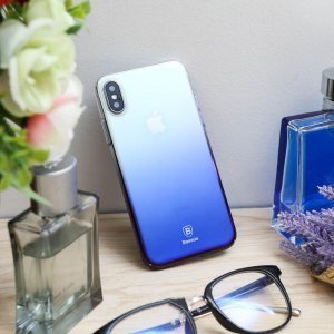 Напівпрозорий чохол Baseus Glaze чорний для iPhone X/XS