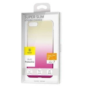 Напівпрозорий чохол Baseus Glaze рожевий для iPhone 8/7/SE 2020