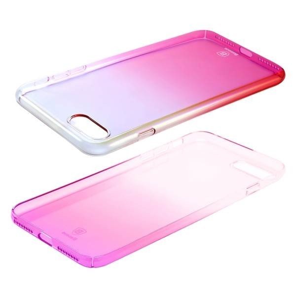 Полупрозрачный чехол Baseus Glaze розовый для iPhone 8/7 Полупрозрачный чехол Baseus Glaze розовый для iPhone 8/7