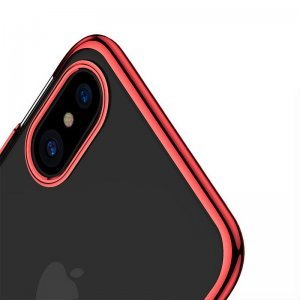 Чехол Baseus Glitter красный для iPhone X/XS