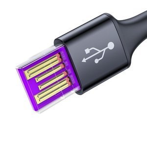 Кабель Baseus halo data cable HW flash charge cable USB For Type-C 40W 2m черный