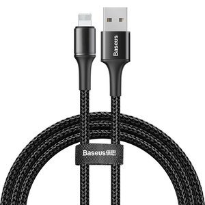 Lightning кабель Baseus Halo Data Cable USB 2.4A 1m чёрный