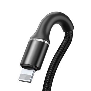 Lightning кабель Baseus Halo Data Cable USB 2.4A 1m чёрный