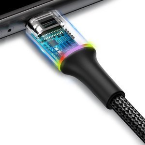 Lightning кабель Baseus Halo Data Cable USB 2.4A 1m чёрный