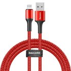 Lightning кабель Baseus halo data cable USB 2.4A 1m красный