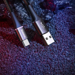 Кабель Baseus halo data cable USB For Micro 3A 1m черный