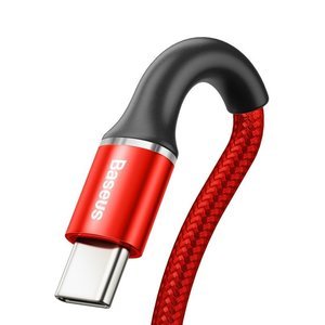 Кабель Baseus Halo Data Cable USB For Type-C 3A 0.25м красный