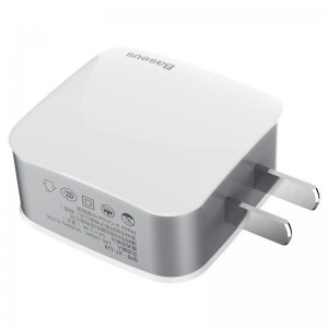 Сетевое зарядное устройство Baseus Letour 2 USB, 2.4 Amp, CN, белое