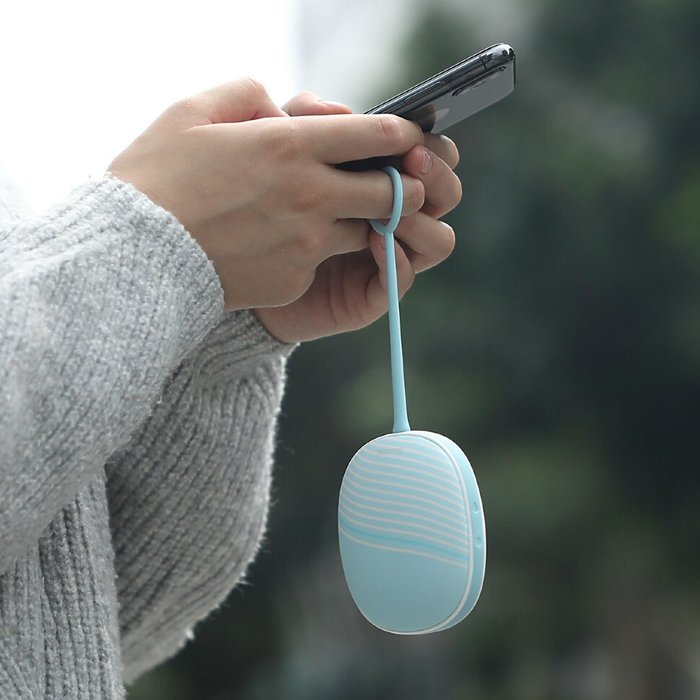 Портативная грелка для рук с ночником Baseus Little Tail Camping Light Hand Warmer голубая