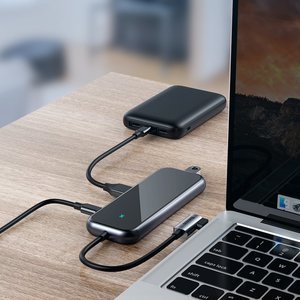 Хаб Baseus Multi-functional HUB (Type-C to 4xUSB2.0) серый