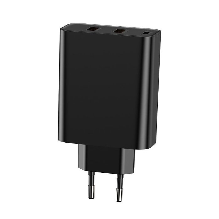 Сетевое зарядное устройство Baseus PPS Three Output Quick Charger (C+U+U) 60W черное Сетевое зарядное устройство Baseus PPS Three Output Quick Charger (C+U+U) 60W черное