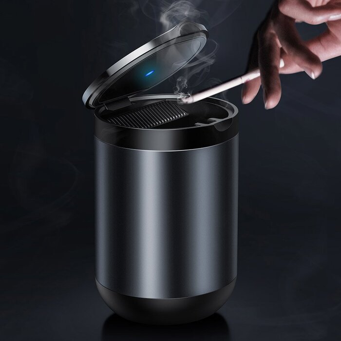 Автомобильная пепельница Baseus Premium Car Ashtray (CRYHG01-01) черная Автомобильная пепельница Baseus Premium Car Ashtray (CRYHG01-01) черная