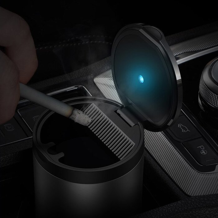 Автомобильная пепельница Baseus Premium Car Ashtray (CRYHG01-01) черная Автомобильная пепельница Baseus Premium Car Ashtray (CRYHG01-01) черная
