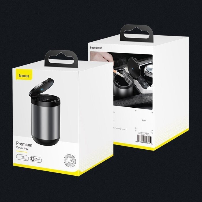 Автомобильная пепельница Baseus Premium Car Ashtray (CRYHG01-0G) серая