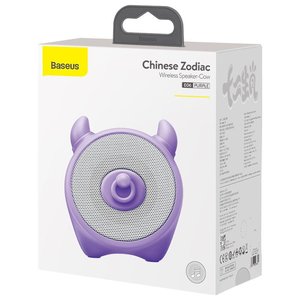 Портативная колонка Baseus Q Chinese Zodiac Wireless Cow E06 фиолетовая