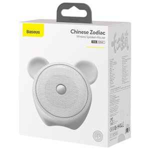 Портативная колонка Baseus Q Chinese Zodiac Wireless Mouse E06 серая