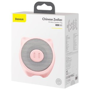 Портативная колонка Baseus Q Chinese Zodiac Wireless Pig E06 розовая