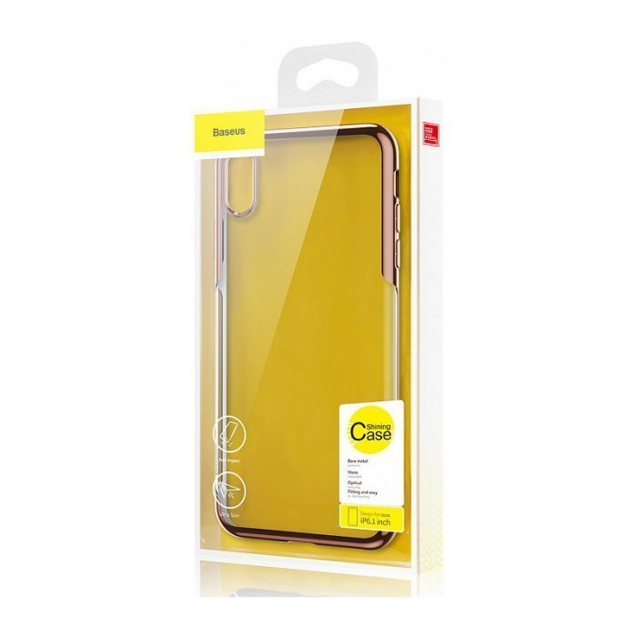 Силіконовий чохол Baseus Shining золотий для iPhone XR