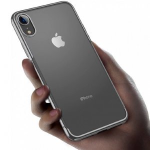 Силіконовий чохол Baseus Shining сріблястий для iPhone XR