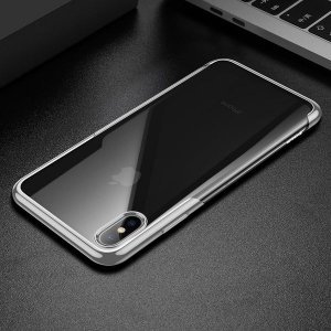 Силиконовый чехол Baseus Shining серебристый для iPhone XS