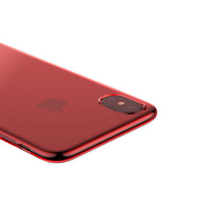 Напівпрозорий чохол Baseus Simple червоний для iPhone X/XS
