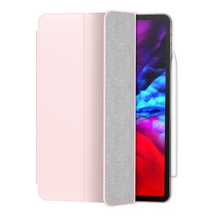 Магнитный чехол-книжка Baseus Simplism Magnetic для iPad Pro 12.9" (2020) розовый
