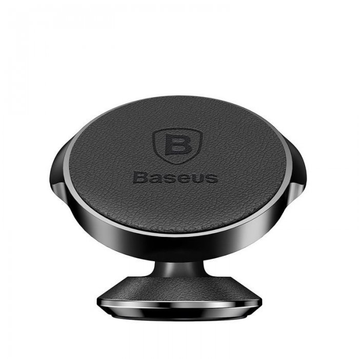 Автомобільний тримач Baseus Small Ears Series Vertical Magnetic Bracket (Genuine Leather Type) чорний
