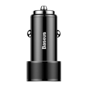 Автомобильное зарядное устройство Baseus Small Screw 3.4A Dual-USB с Type-C кабелем черное