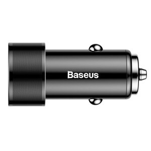 Автомобильное зарядное устройство Baseus Small Screw Dual-USB Quick Charge 36W черное