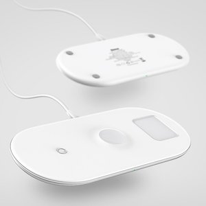 Беспроводное зарядное устройство Baseus Smart 3-в-1 белое для Phone+Watch+Pods