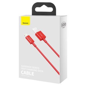 Кабель Baseus Superior Series Fast Charging Data Cable USB to Lightning 2.4A 1m (CALYS-A09) красный