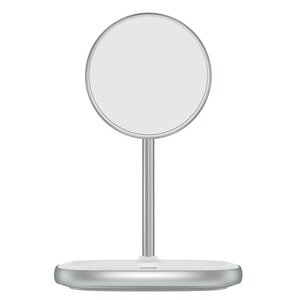 Беспроводное зарядное устройство Baseus Swan Magnetic Desktop Bracket Wireless Charger Suit для iPhone 12 (WXSW-02) белое
