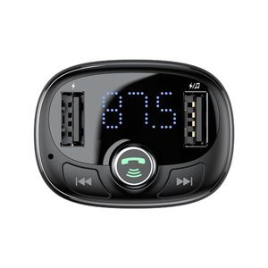 Автомобильное зарядное устройство Baseus T typed S-09 Bluetooth MP3 черное