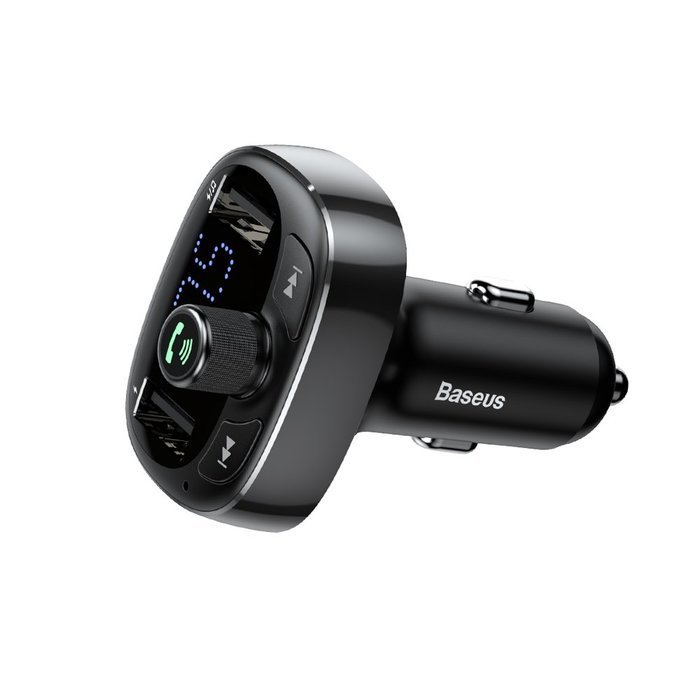 Автомобильное зарядное устройство Baseus T typed S-09 Bluetooth MP3 черное