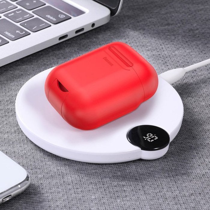 Чехол для беспроводной зарядки Baseus красный для Apple AirPods