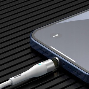 Lightning кабель Baseus Zinc Magnetic Safe Fast Charging Data Cable 2.4A 1m белый