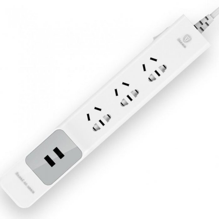 Сетевой фильтр Baseus Anpin series power strip USB белый