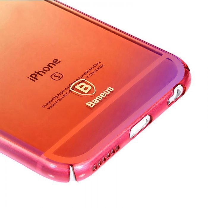 Полупрозрачный чехол Baseus Glaze розовый для iPhone 6/6S Полупрозрачный чехол Baseus Glaze розовый для iPhone 6/6S