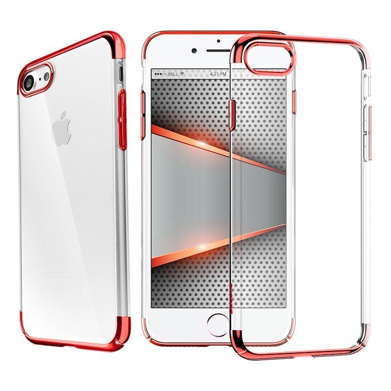 Силиконовый (TPU) чехол Baseus Shining красный для iPhone 8/7/SE 2020
